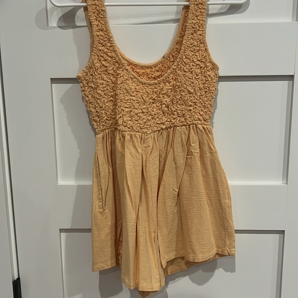Free People Yellow-Orange Mini Romper - Picture 5 of 6
